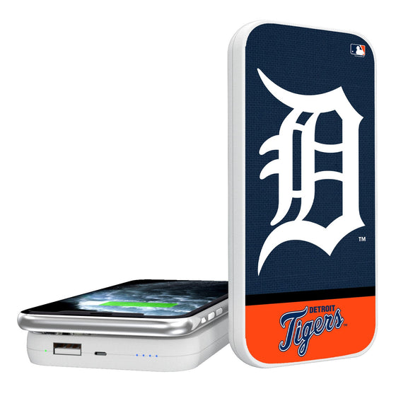 Detroit Tigers Solid Wordmark 5000mAh Portable Wireless Charger - 757 Sports Collectibles