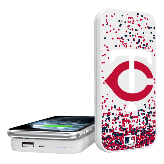 Minnesota Twins Confetti 5000mAh Portable Wireless Charger - 757 Sports Collectibles