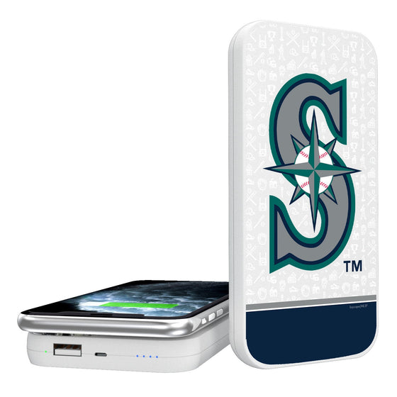 Seattle Mariners Memories 5000mAh Portable Wireless Charger - 757 Sports Collectibles