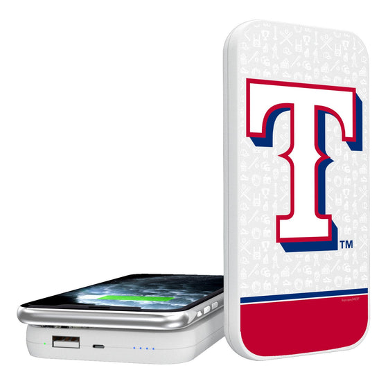 Texas Rangers Memories 5000mAh Portable Wireless Charger - 757 Sports Collectibles