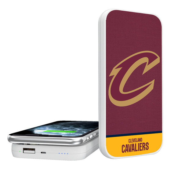 Cleveland Cavaliers Solid Wordmark 5000mAh Portable Wireless Charger-0