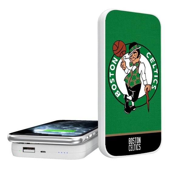 Boston Celtics Solid Wordmark 5000mAh Portable Wireless Charger-0