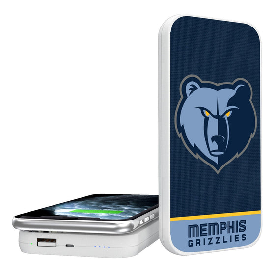Memphis Grizzlies Solid Wordmark 5000mAh Portable Wireless Charger-0