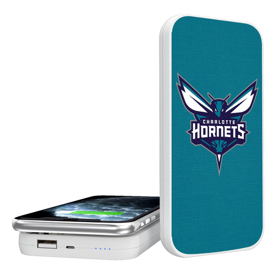 Charlotte Hornets Solid 5000mAh Portable Wireless Charger-0