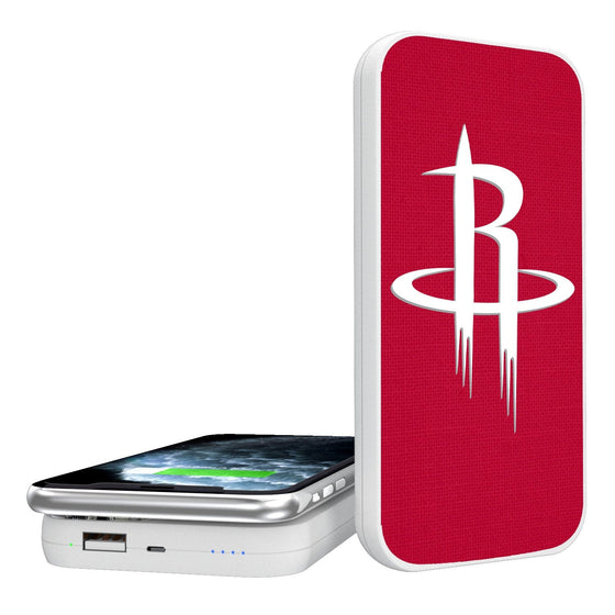 Houston Rockets Solid 5000mAh Portable Wireless Charger-0