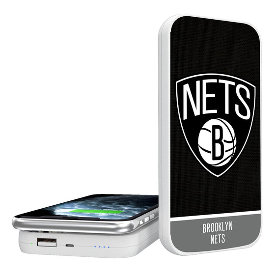 Brooklyn Nets Solid Wordmark 5000mAh Portable Wireless Charger-0