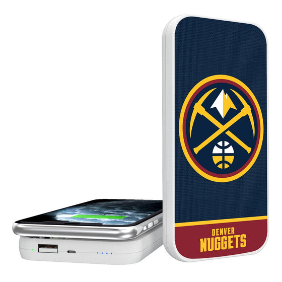 Denver Nuggets Solid Wordmark 5000mAh Portable Wireless Charger-0