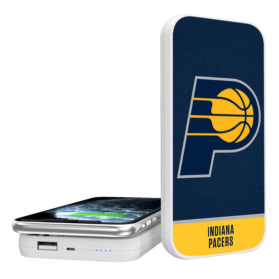 Indiana Pacers Solid Wordmark 5000mAh Portable Wireless Charger-0