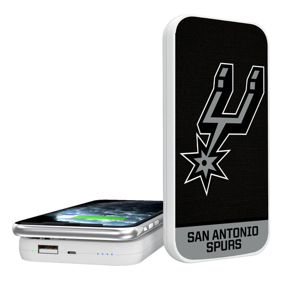 San Antonio Spurs Solid Wordmark 5000mAh Portable Wireless Charger-0