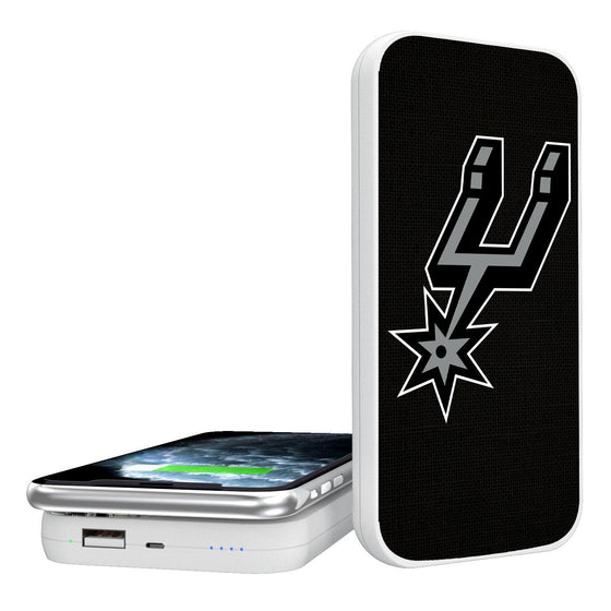 San Antonio Spurs Solid 5000mAh Portable Wireless Charger-0