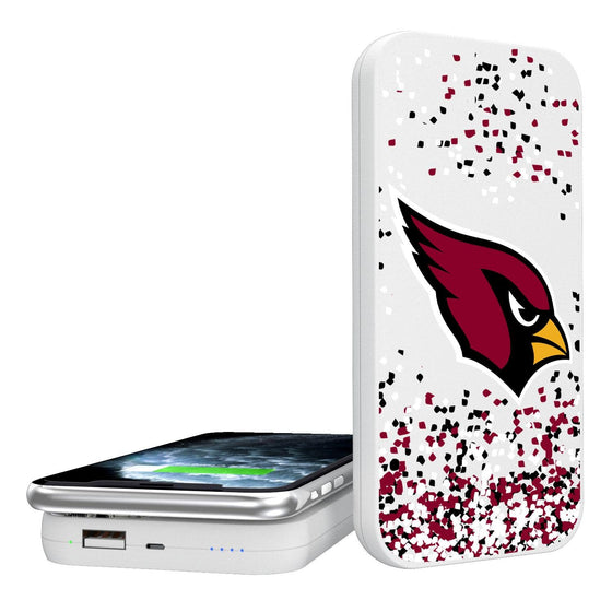 Arizona Cardinals Confetti 5000mAh Portable Wireless Charger-0