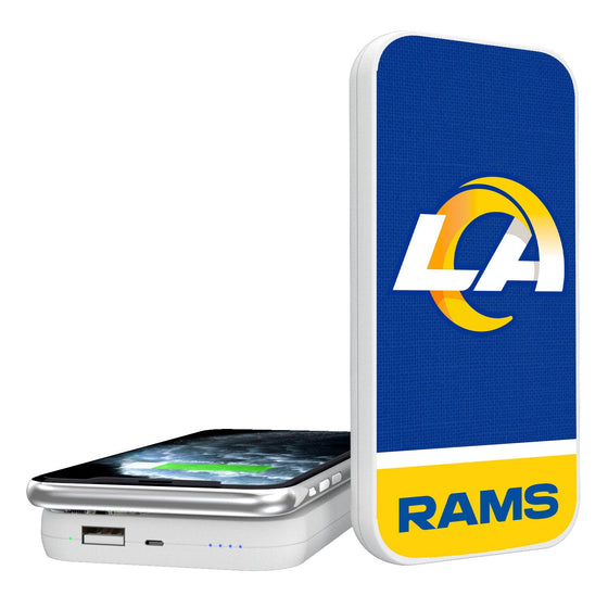 Los Angeles Rams Solid Wordmark 5000mAh Portable Wireless Charger - 757 Sports Collectibles