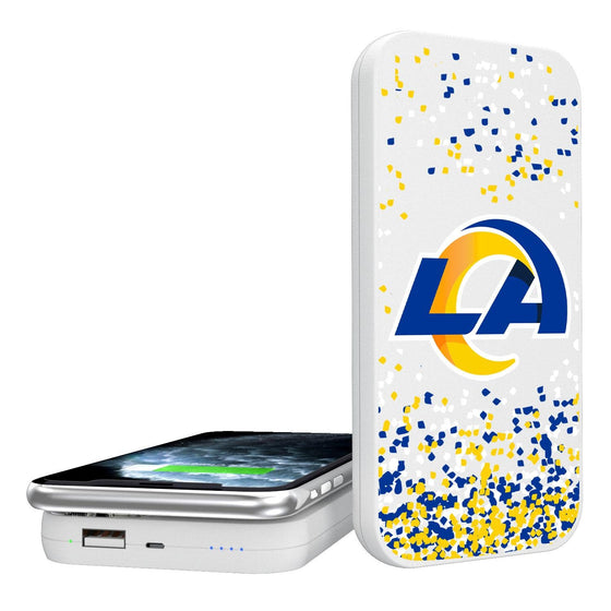 Los Angeles Rams Confetti 5000mAh Portable Wireless Charger-0