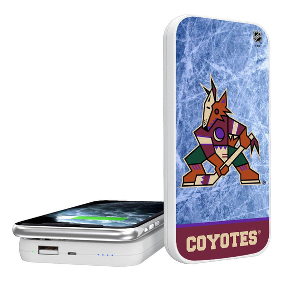 Arizona Coyotes Ice Wordmark 5000mAh Portable Wireless Charger-0