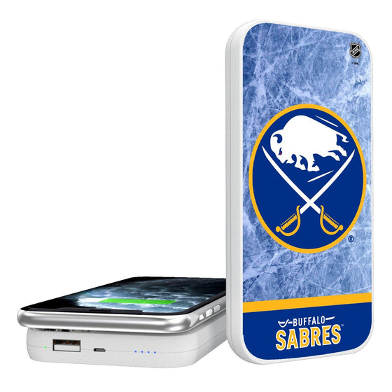 Buffalo Sabres Ice Wordmark 5000mAh Portable Wireless Charger-0