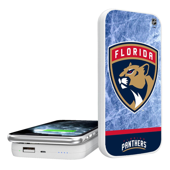 Florida Panthers Ice Wordmark 5000mAh Portable Wireless Charger-0