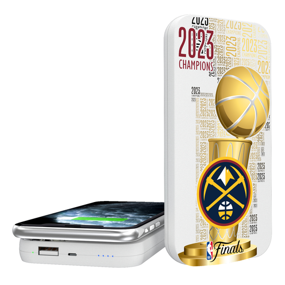 Denver Nuggets Trophy 5000mAh Portable Wireless Charger-0