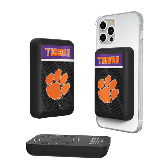 Clemson Tigers Endzone Plus 5000mAh Magnetic Wireless Charger-0