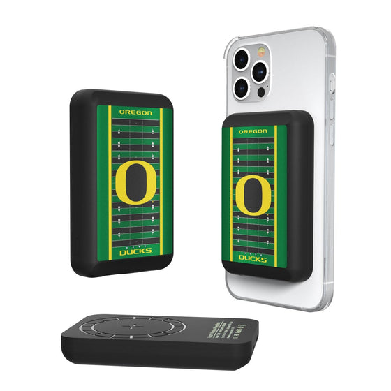 Oregon Ducks Field Wireless Mag Power Bank-0