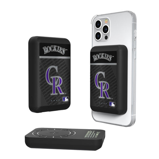 Colorado Rockies Endzone Plus 5000mAh Magnetic Wireless Charger - 757 Sports Collectibles
