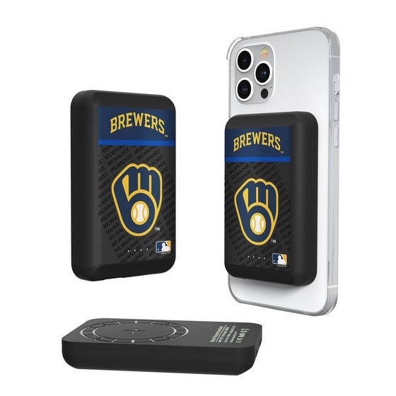 Milwaukee Brewers Endzone Plus 5000mAh Magnetic Wireless Charger - 757 Sports Collectibles