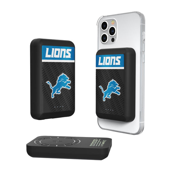 Detroit Lions Endzone Plus 5000mAh Magnetic Wireless Charger - 757 Sports Collectibles