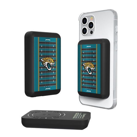 Jacksonville Jaguars Football Field 5000mAh Magnetic Wireless Charger - 757 Sports Collectibles