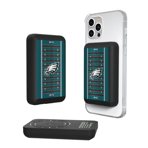 Philadelphia Eagles Football Field 5000mAh Magnetic Wireless Charger - 757 Sports Collectibles