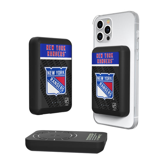 New York Rangers Endzone Plus 5000mAh Magnetic Wireless Charger-0