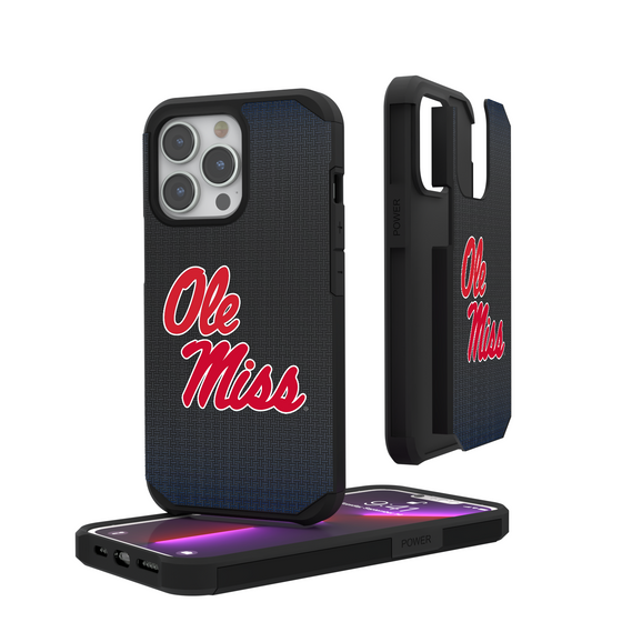 Mississippi Ole Miss Rebels Linen Rugged Phone Case-0