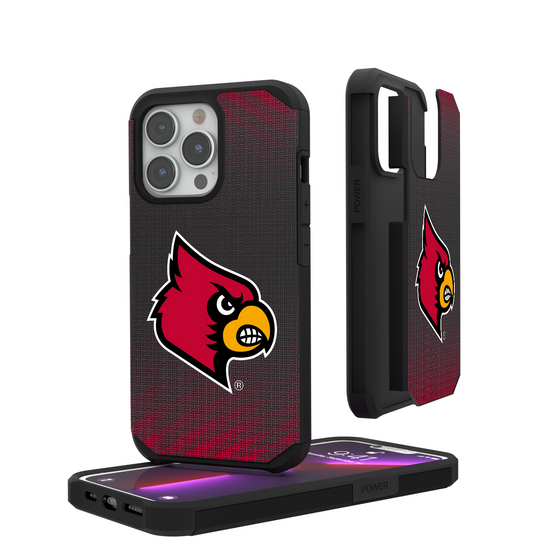Louisville Cardinals Linen Rugged Phone Case-0