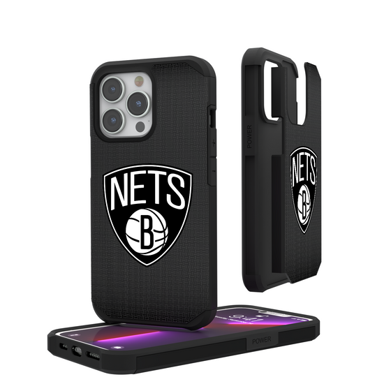 Brooklyn Nets Linen Rugged Phone Case-0