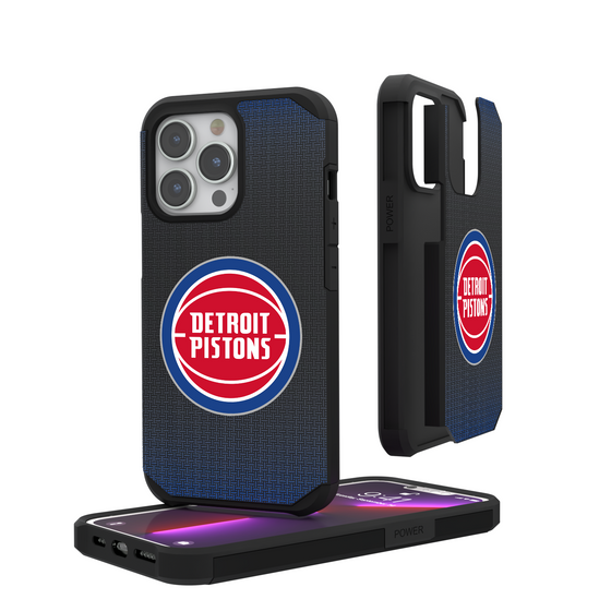Detroit Pistons Linen Rugged Phone Case-0
