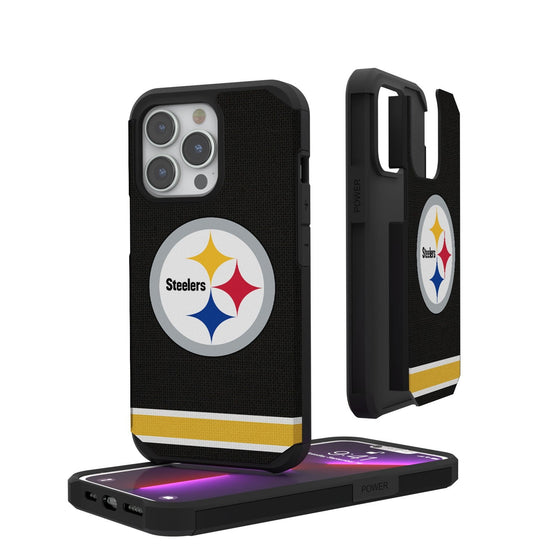 Pittsburgh Steelers Stripe Rugged Case - 757 Sports Collectibles