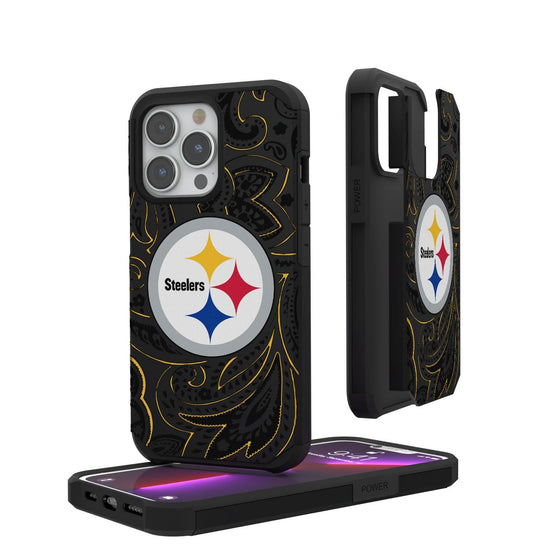 Pittsburgh Steelers Paisley Rugged Case-0