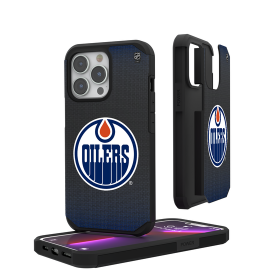 Edmonton Oilers Linen Rugged Phone Case-0