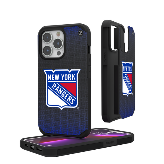 New York Rangers Linen Rugged Phone Case-0