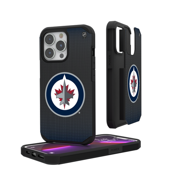 Winnipeg Jets Linen Rugged Phone Case-0