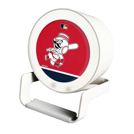 Cincinnati Reds 1953-1967 - Cooperstown Collection Solid Wordmark Night Light Charger and Bluetooth Speaker - 757 Sports Collectibles
