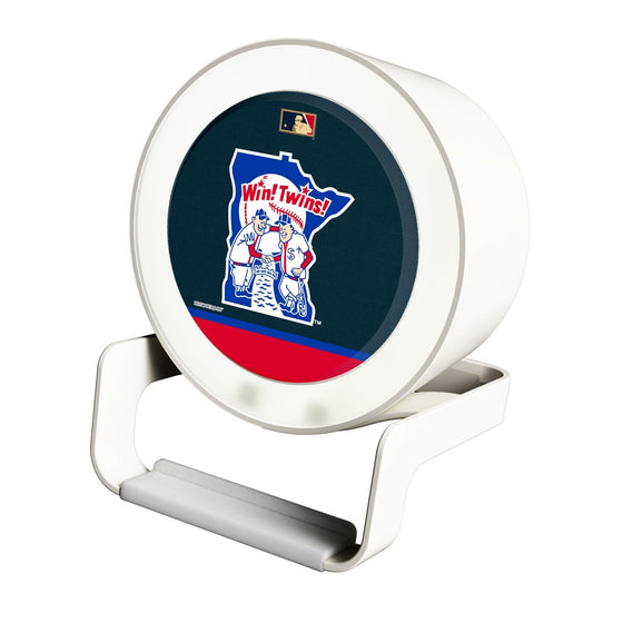 Minnesota Twins 1976-1986 - Cooperstown Collection Solid Wordmark Night Light Charger and Bluetooth Speaker - 757 Sports Collectibles
