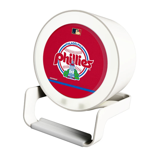 Philadelphia Phillies 1984-1991 - Cooperstown Collection Solid Wordmark Night Light Charger and Bluetooth Speaker - 757 Sports Collectibles