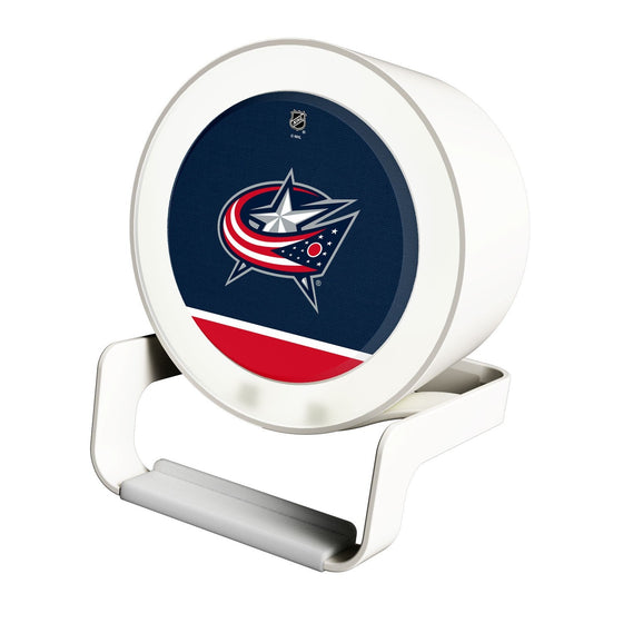 Columbus Blue Jackets Solid Wordmark Night Light Charger and Bluetooth Speaker-0