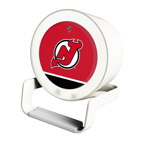 New Jersey Devils Solid Wordmark Night Light Charger and Bluetooth Speaker-0