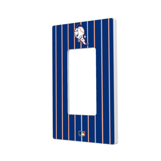 New York Mets 2014 - Cooperstown Collection Pinstripe Hidden-Screw Light Switch Plate - 757 Sports Collectibles