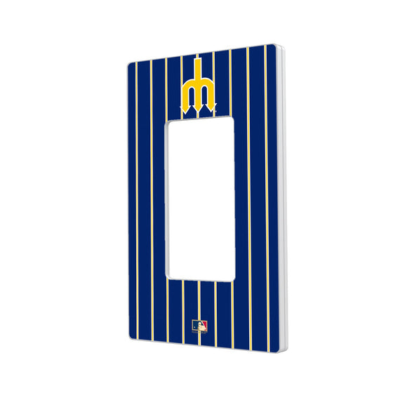 Seattle Mariners 1977-1980 - Cooperstown Collection Pinstripe Hidden-Screw Light Switch Plate - 757 Sports Collectibles