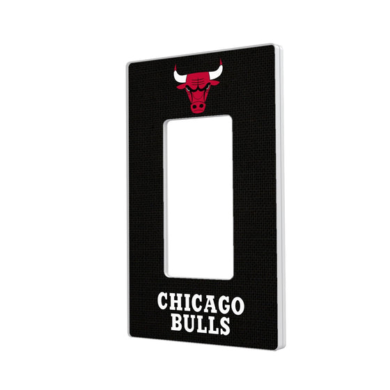 Chicago Bulls Solid Hidden-Screw Light Switch Plate-1