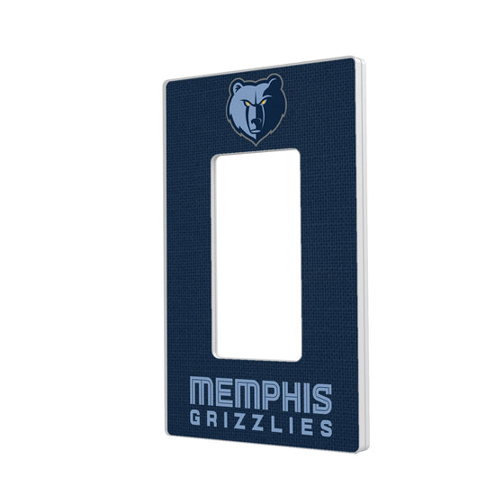 Memphis Grizzlies Solid Hidden-Screw Light Switch Plate-1
