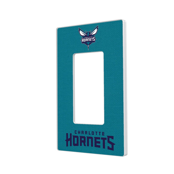 Charlotte Hornets Solid Hidden-Screw Light Switch Plate-1