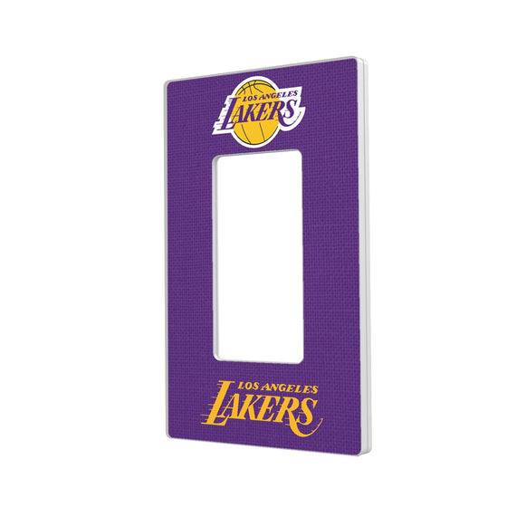 Los Angeles Lakers Solid Hidden-Screw Light Switch Plate-1