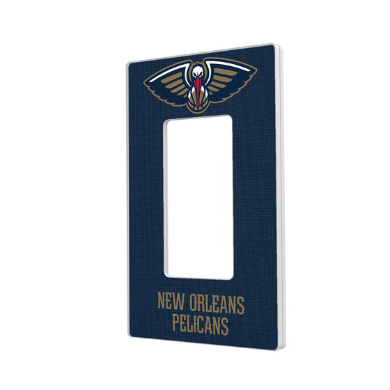 New Orleans Pelicans Solid Hidden-Screw Light Switch Plate-1